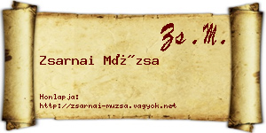 Zsarnai Múzsa névjegykártya